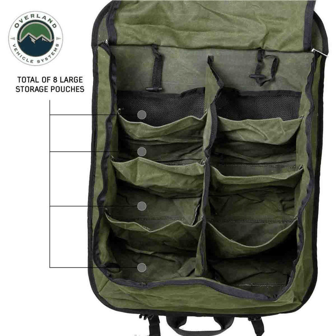 Overland Vehicle Systems Camping Gear Storage Bag with 8 pouches