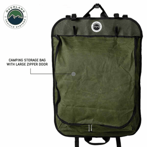 Overland Vehicle Systems Camping Gear Storage Bag zipper door rolled down