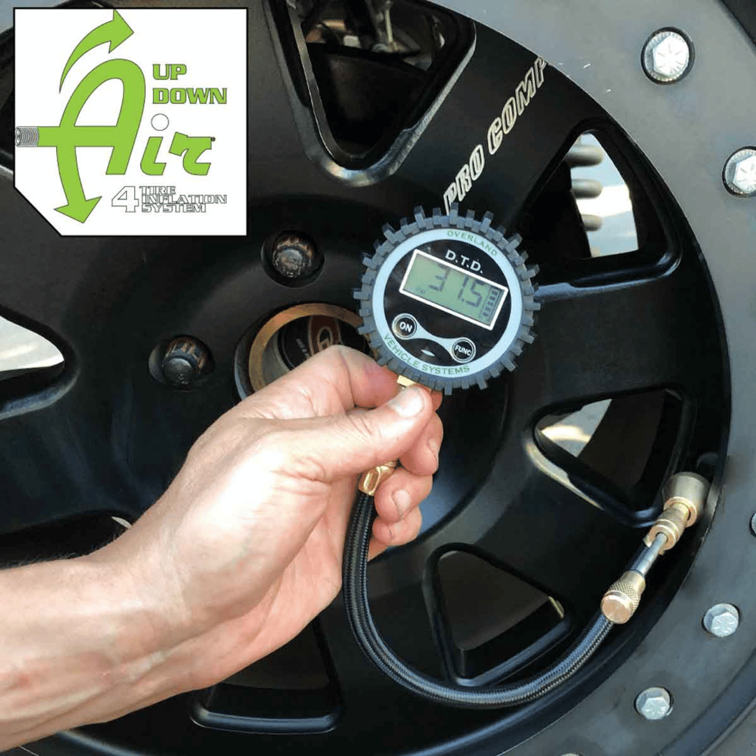 Overland Vehicle Systems Digital Tire Deflator being used