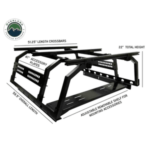 Overland Vehicle Systems Discovery Rack for Mid-Size Truck Short Beds dimensions