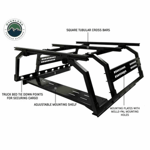 Overland Vehicle Systems Discovery Rack for Mid-Size Truck Short Beds features