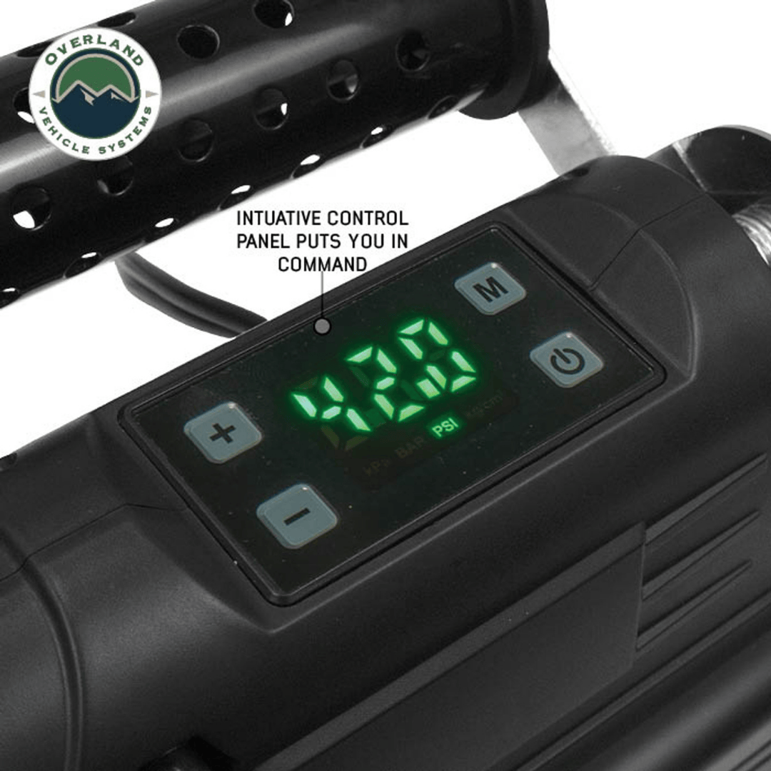 Overland Vehicle Systems EGOI Portable Digital Air Compressor control panel