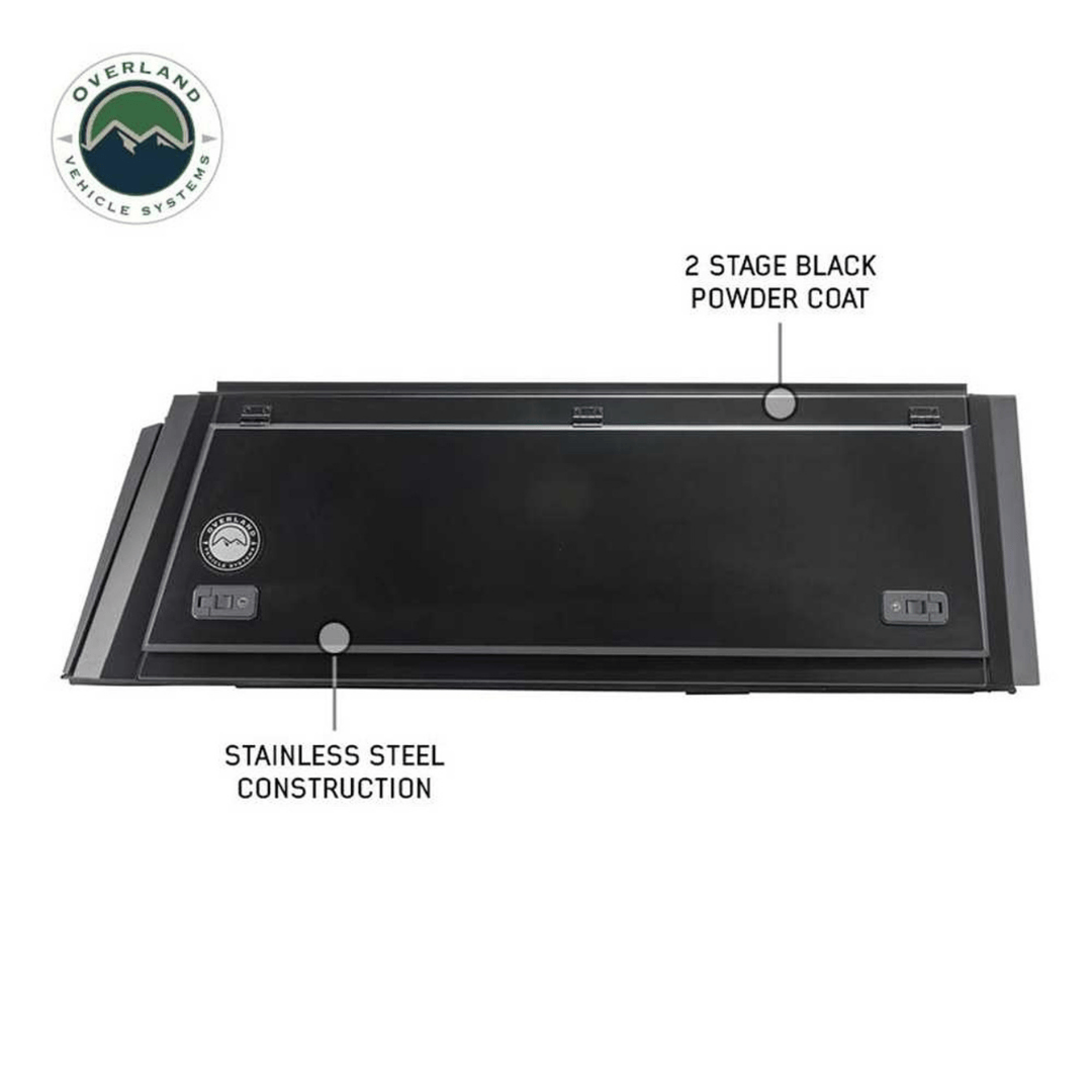 Overland Vehicle Systems Expedition Truck Cap 2 stage black powder coat
