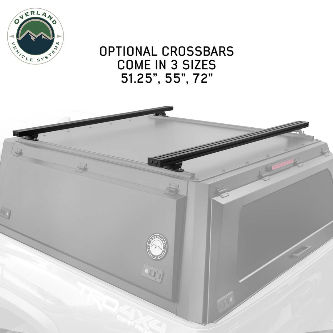 Overland Vehicle Systems Expedition Truck Cap crossbar sizes