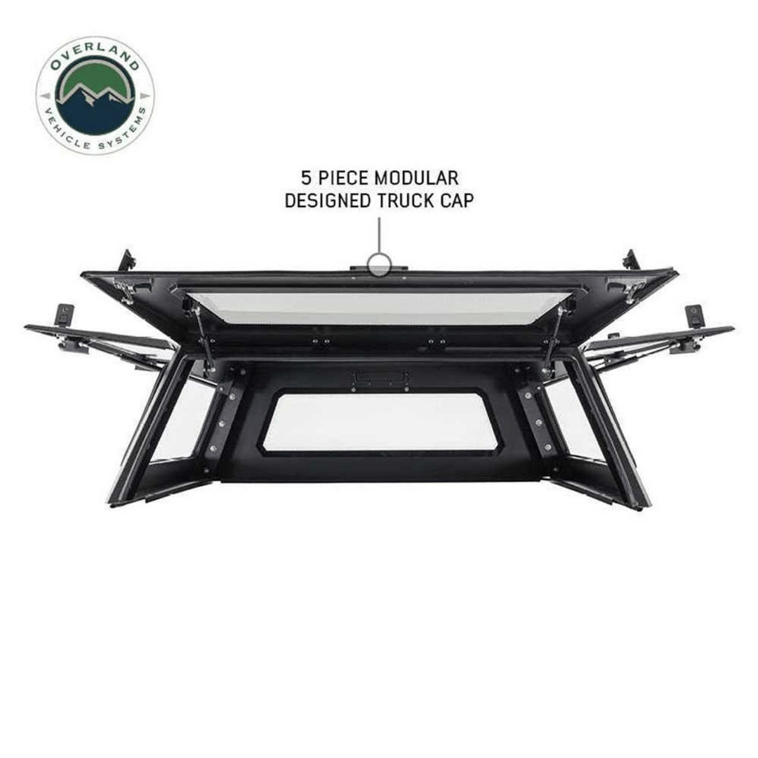 Overland Vehicle Systems Expedition Truck Cap fully opened