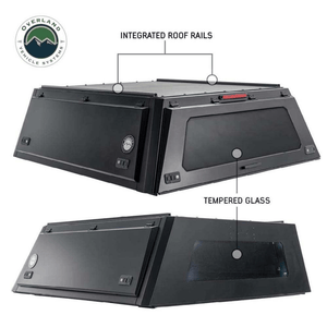 Overland Vehicle Systems Expedition Truck Cap tempered glass windows
