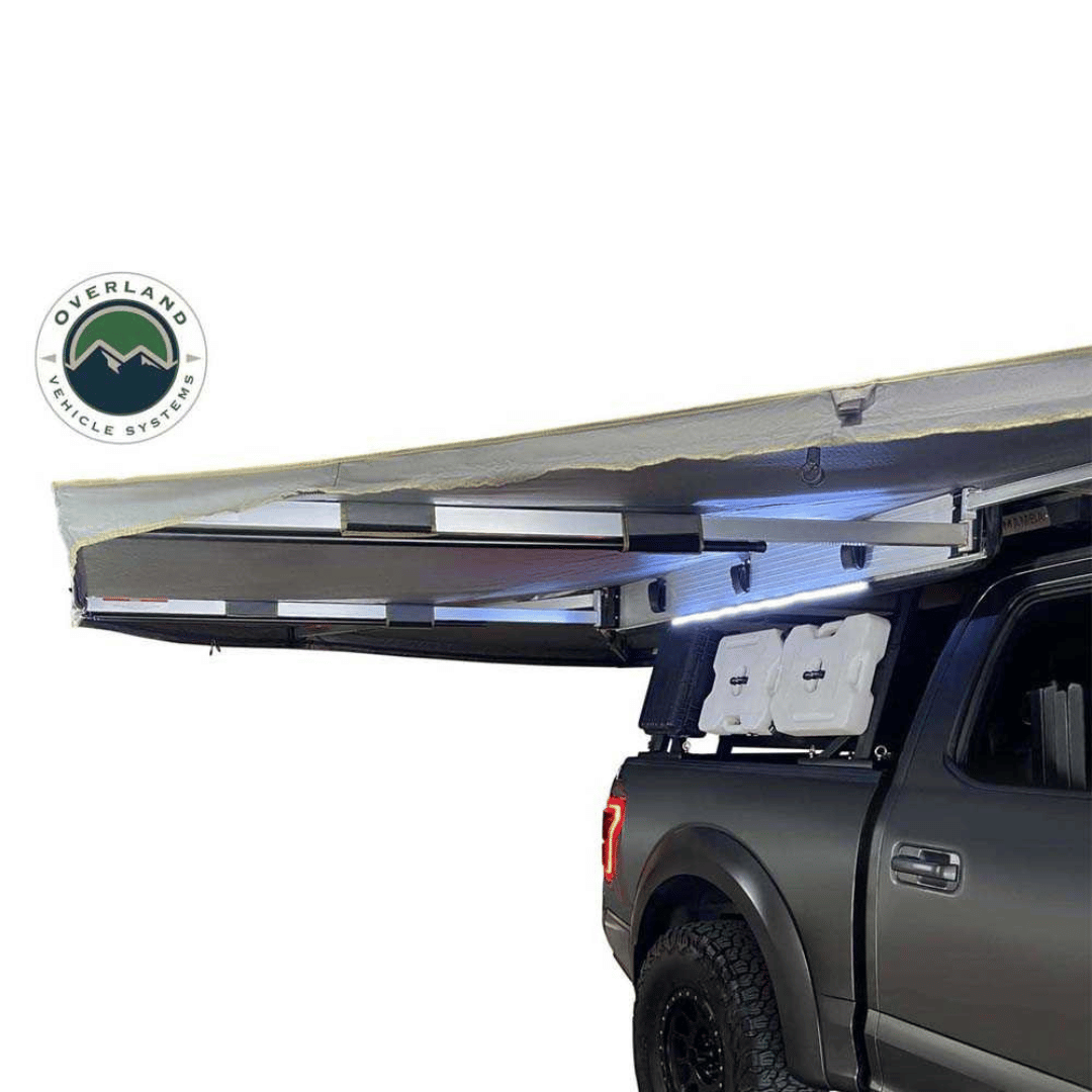Overland Vehicle Systems Flexible 47" LED Light with Dimmer and Adaptor for Roof Top Tent and Awning - Installed