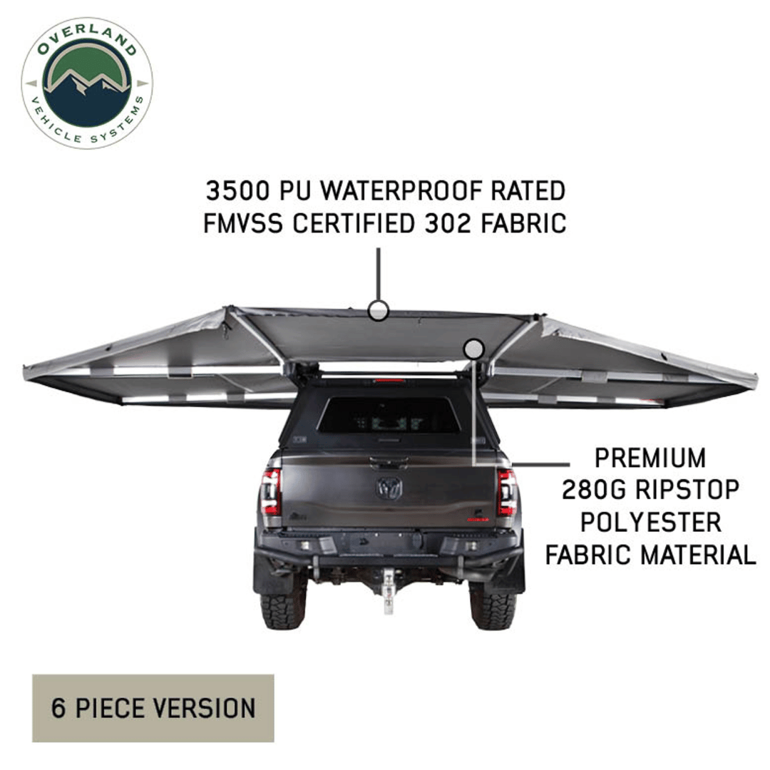 Overland Vehicle Systems HD 180 Awning Connector 6 Piece Kit installed on Vehicle 