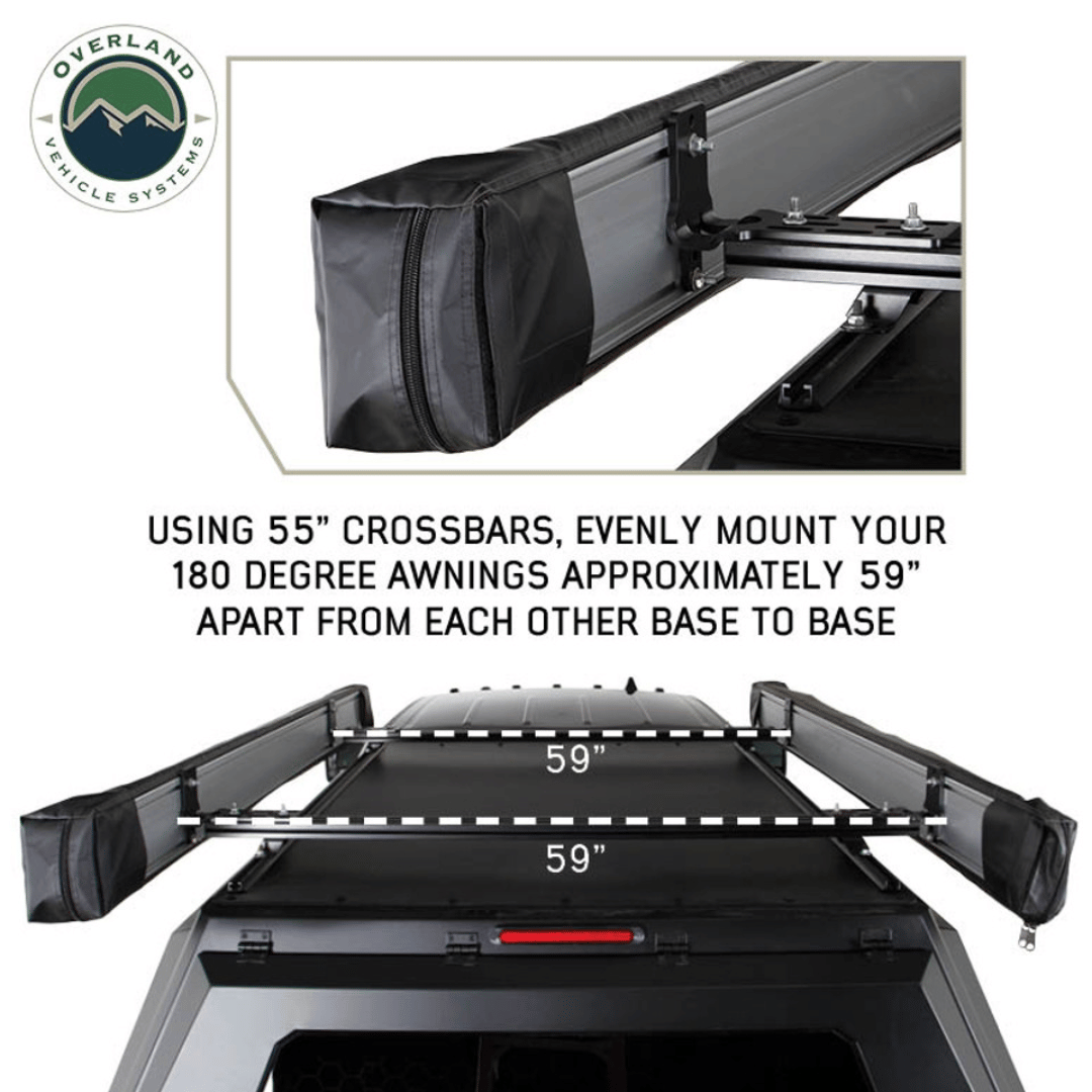 Overland Vehicle Systems HD 180 Awning Connector Piece Kit Crossbars