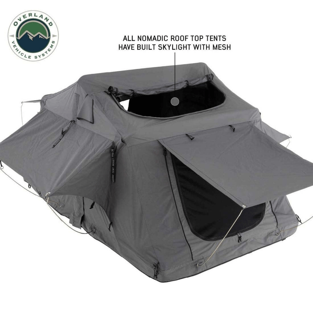 Overland Vehicle Systems HD Nomadic Standard Roof Top Tent set up