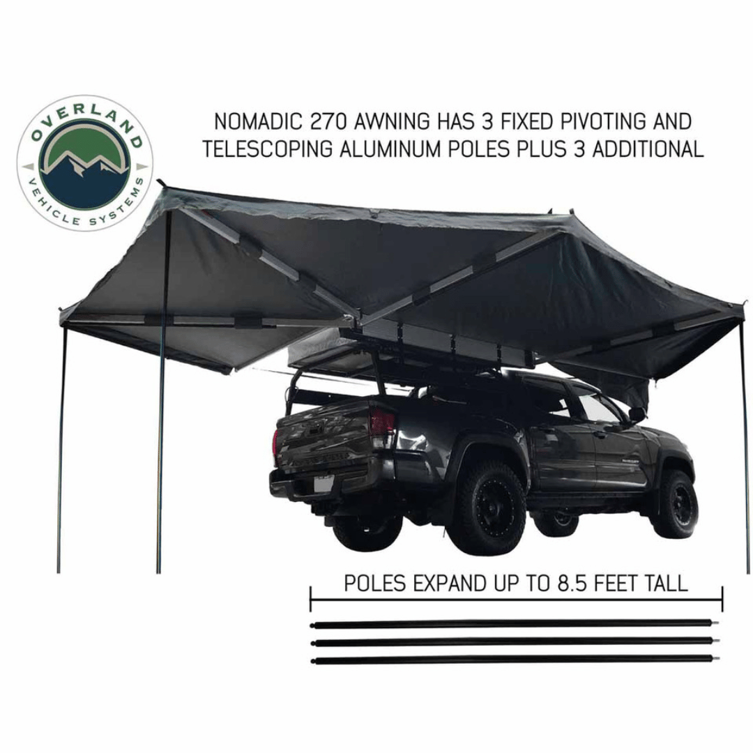 Overland Vehicle Systems HD Nomadic 270 Degree Awning Aluminum poles
