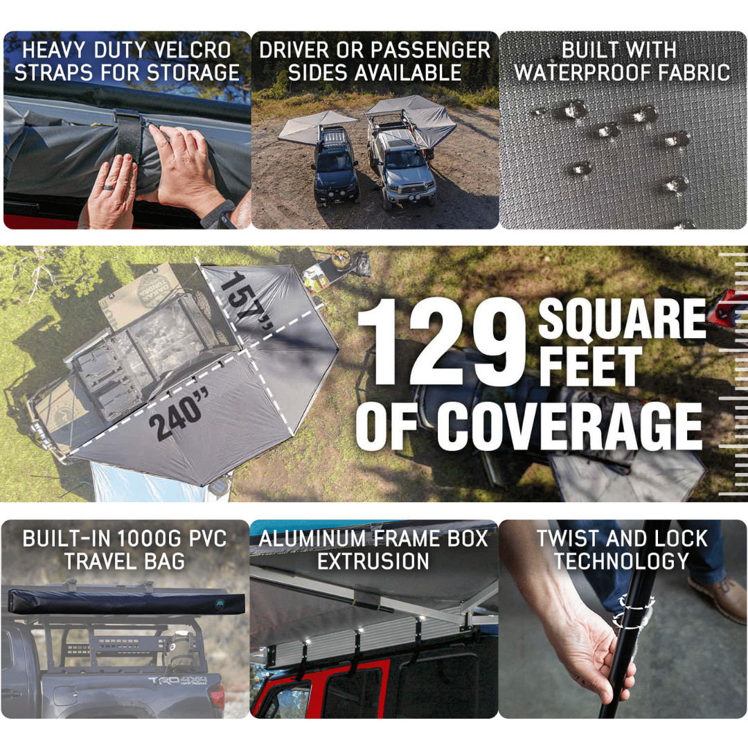 Overland Vehicle Systems HD Nomadic 270 Degree Awning Features