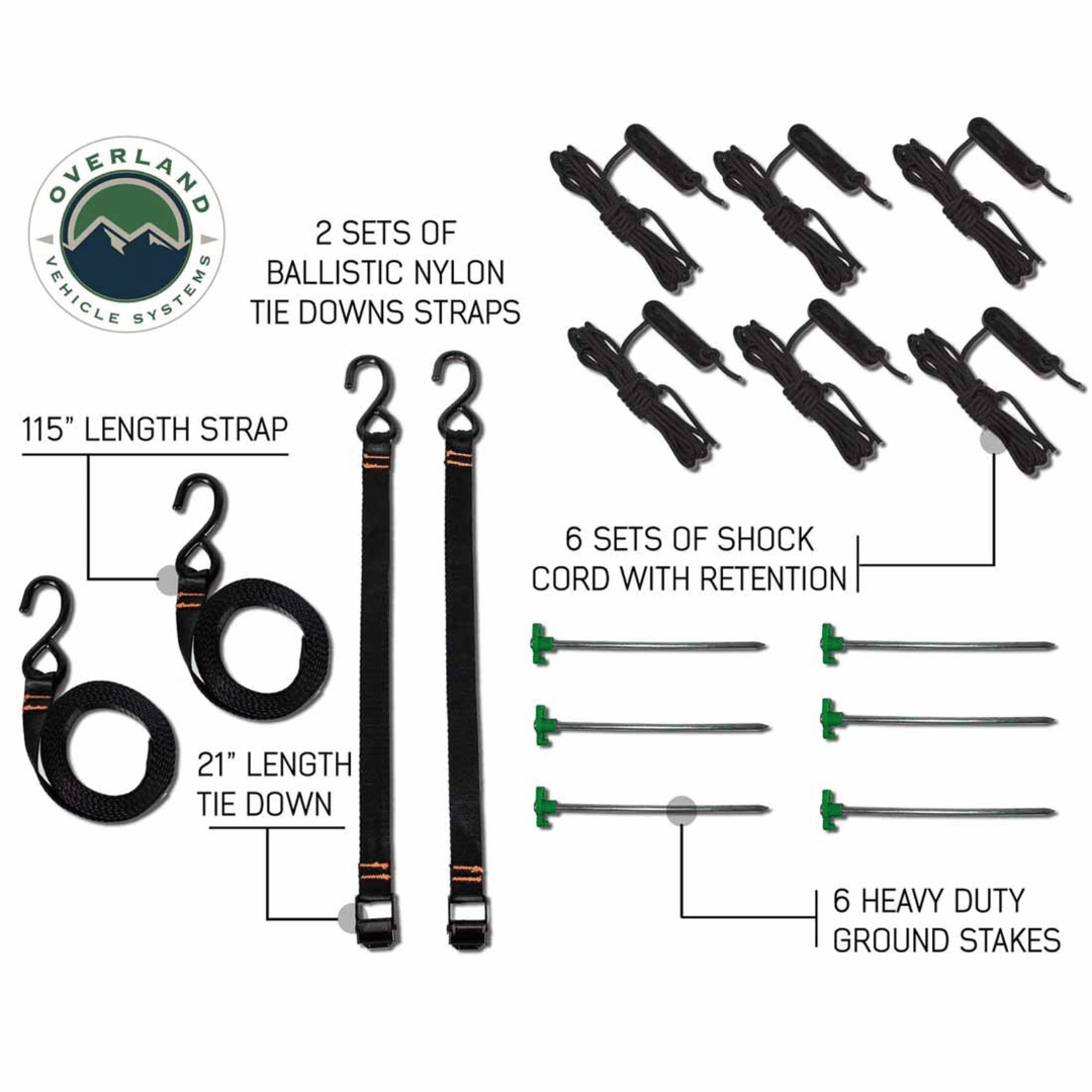 Overland Vehicle Systems HD Nomadic 270 Degree Awning Stakes and Straps