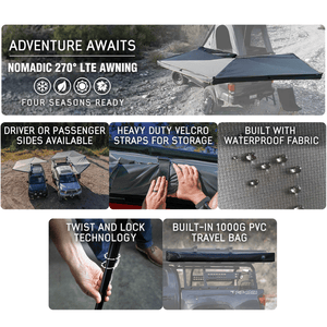 Overland Vehicle Systems HD Nomadic 270 LTE Awning Features