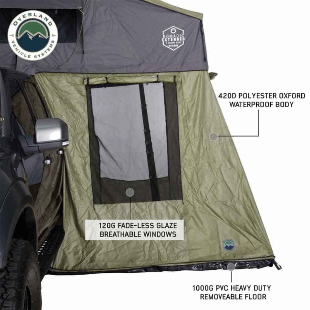 Overland Vehicle Systems HD Nomadic Roof Top Tent Annex - Components