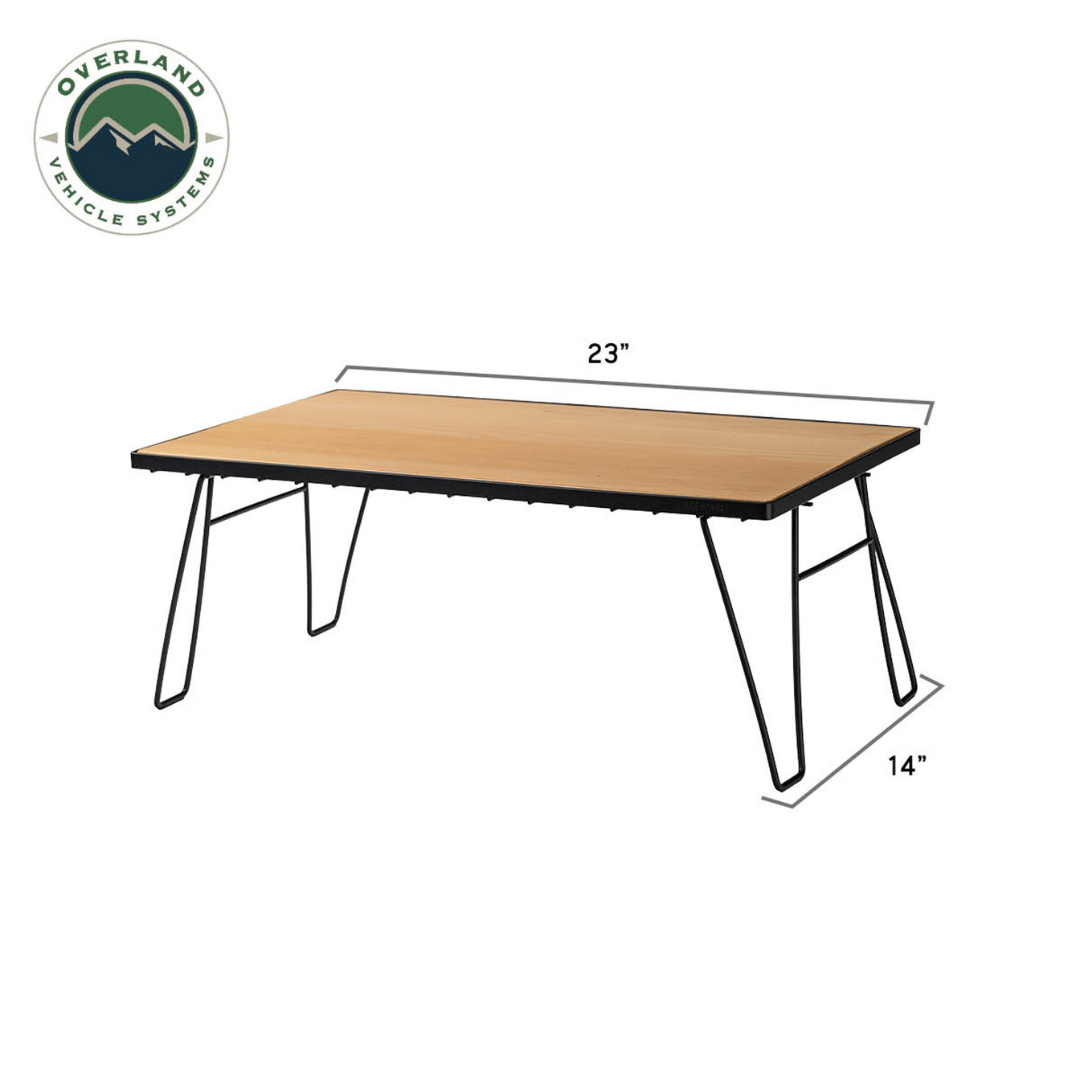 Overland Vehicle Systems Kick It Collapsible Camp Table single table dimensions