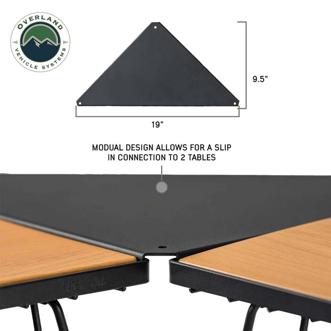 Overland Vehicle Systems Kick It Collapsible Camp Table slip in table connector dimensions