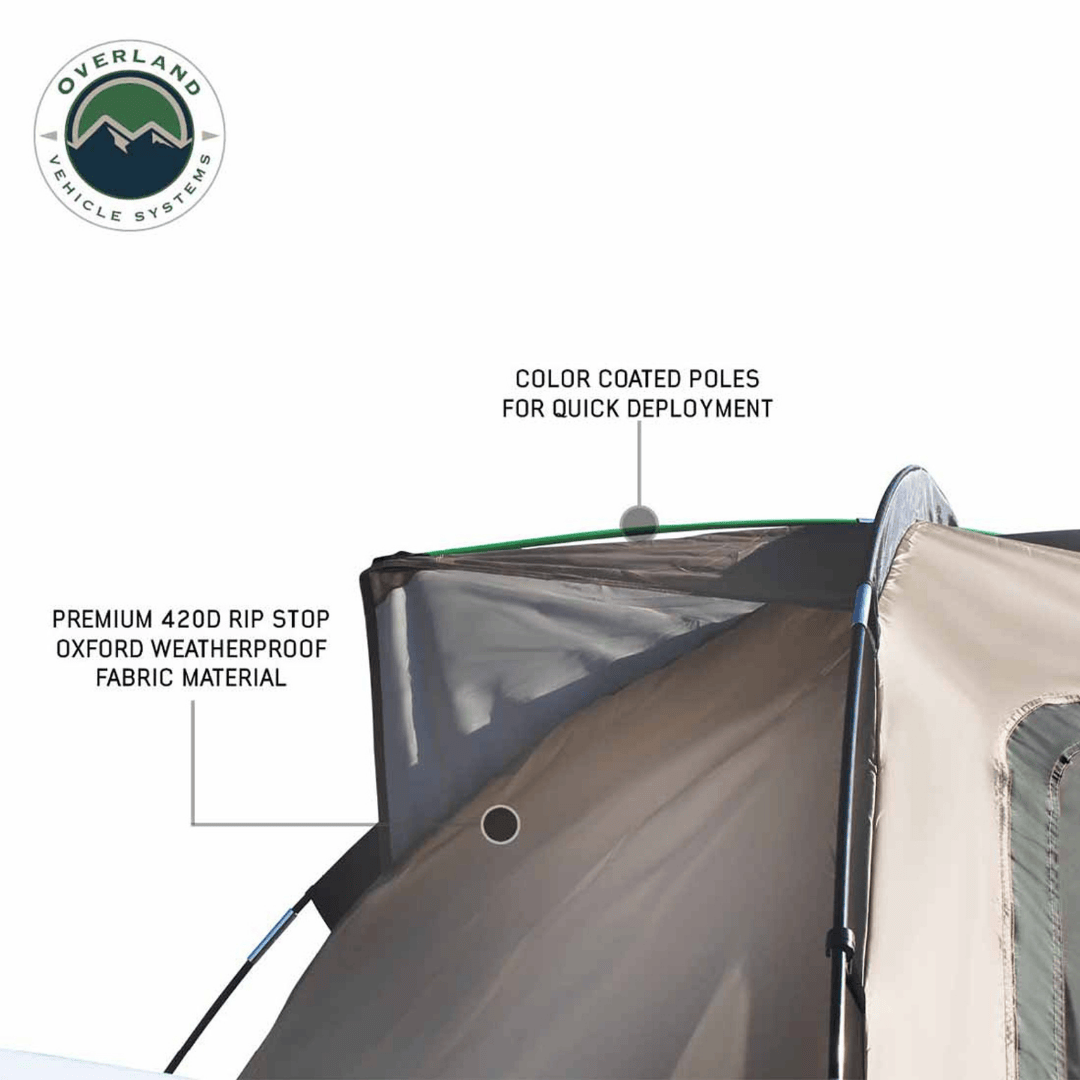 Overland Vehicle Systems LD TACT Truck Bed Tent weatherproof fabric