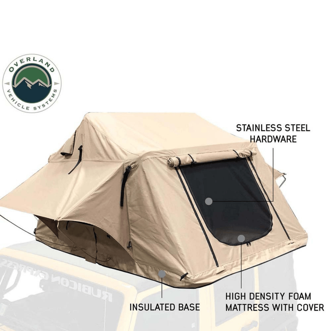 Overland Vehicle Systems LD TMBK Soft Shell Roof Top Tent durability and insulation