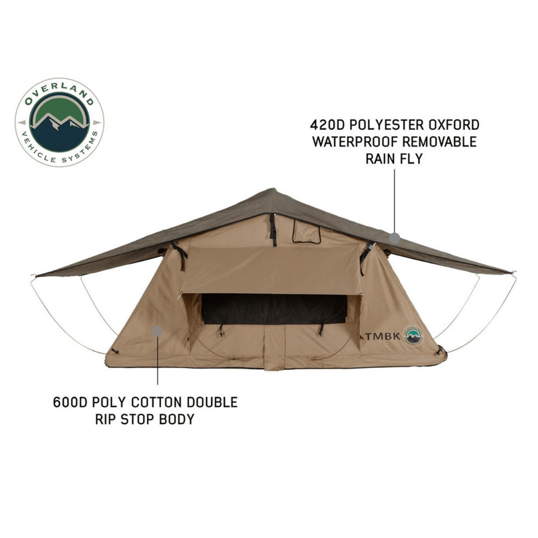 Overland Vehicle Systems LD TMBK Soft Shell Roof Top Tent materials