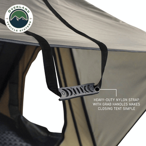 Overland Vehicle Systems LD TMON Clamshell Aluminum Hard Shell Roof Top Tent Heavy-Duty Strap