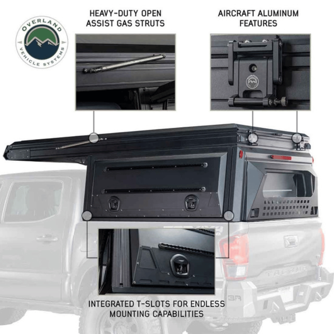 Overland Vehicle Systems MagPak - Camper Shell/Roof Top Tent Combo -  Aluminum Features
