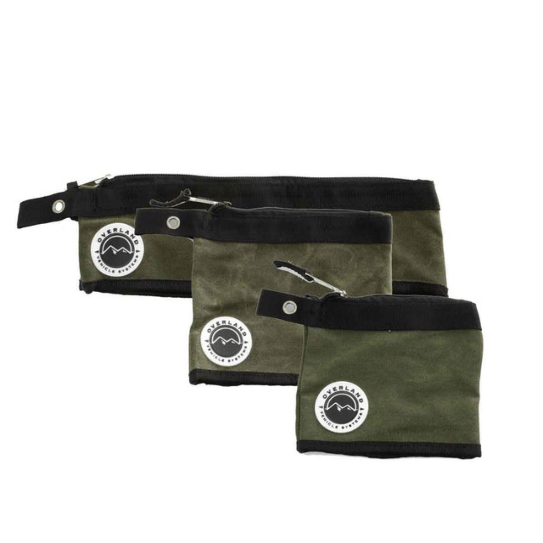 Overland Vehicle Systems Waxed Canvas Storage Bag 3 Piece Set