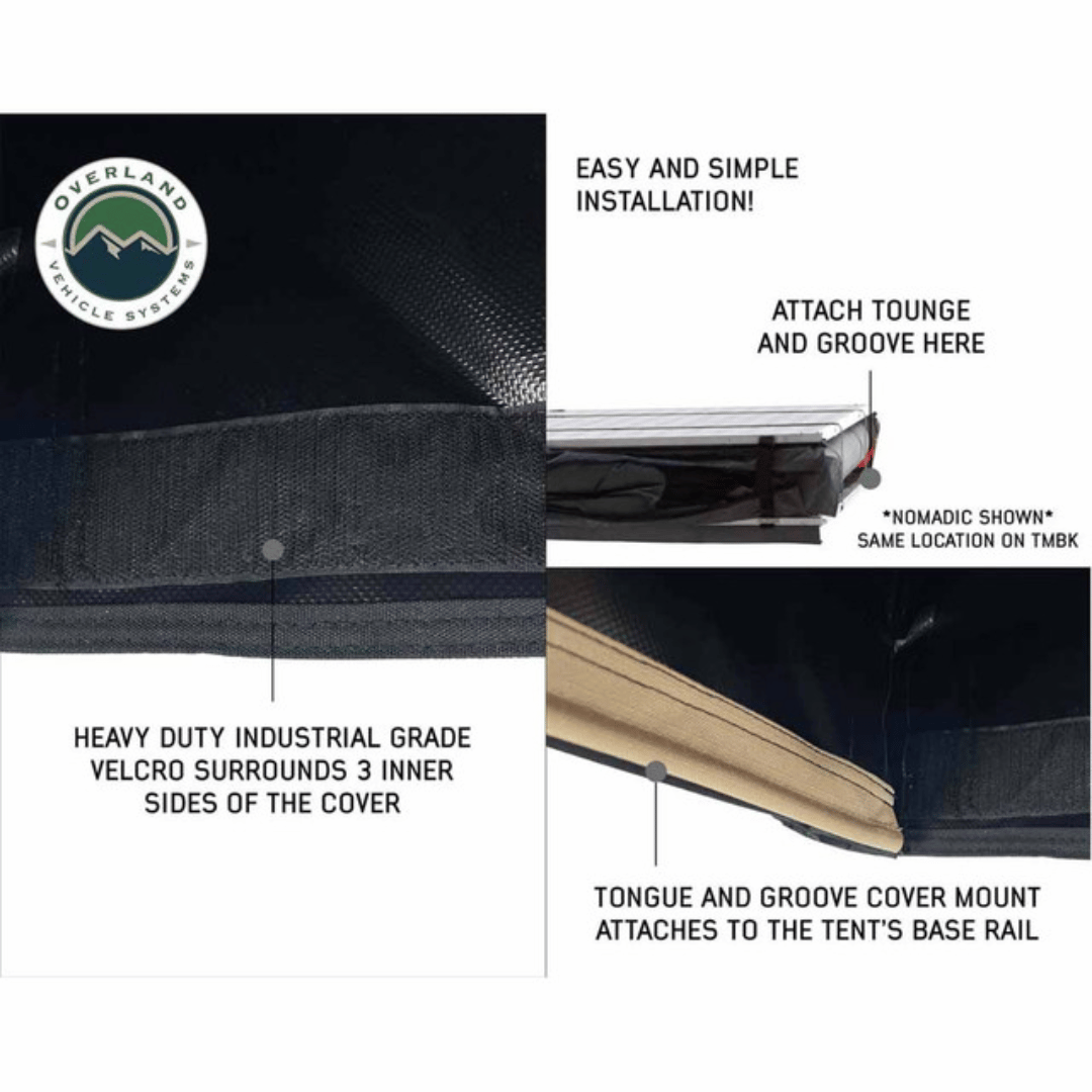 Overland Vehicle Systems Replacement Roof Top Tent Travel Cover Features