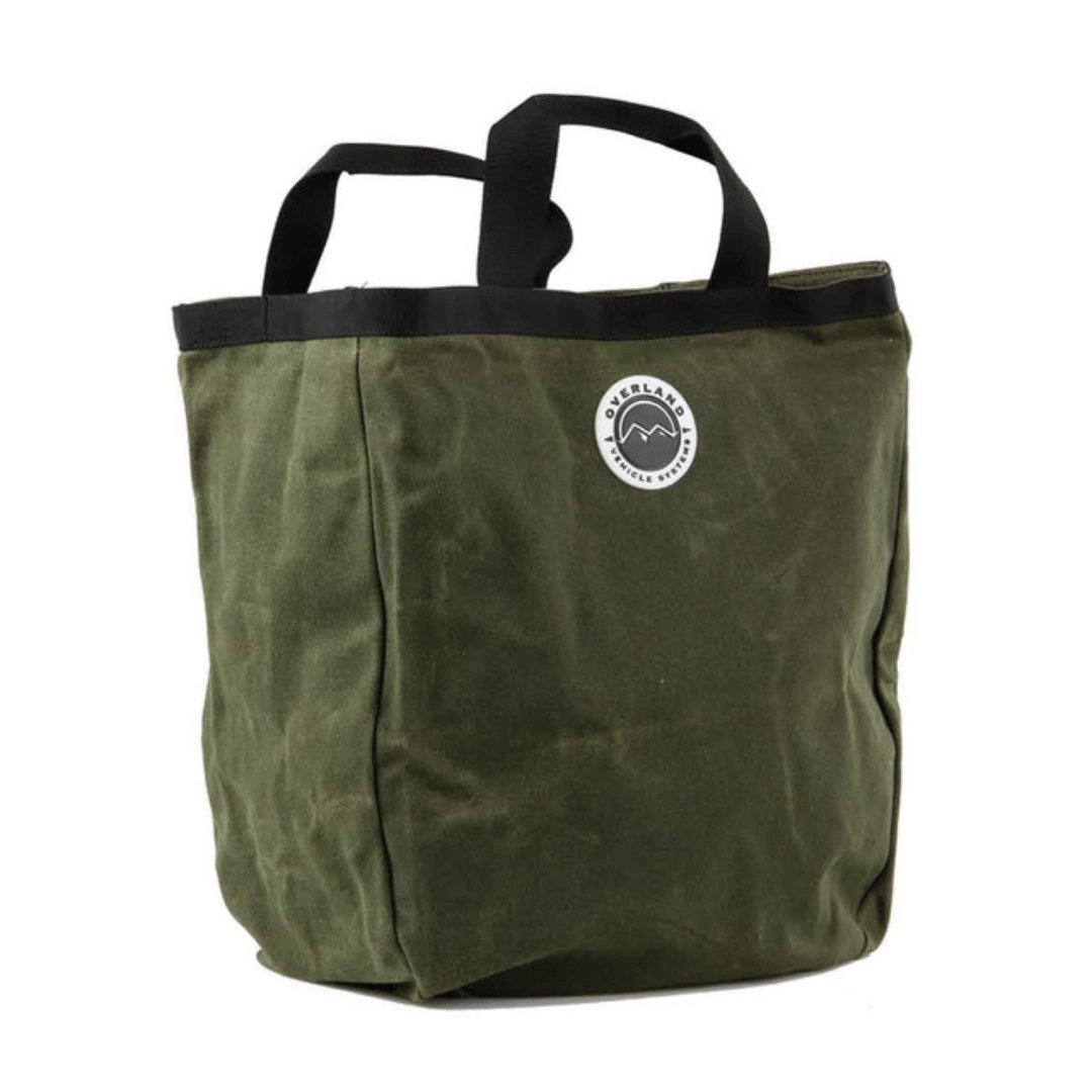 Overland Vehicle Systems Tote Bag - Heavy-Duty #16 Waxed Canvas Storage &amp; Gear Carry Bag