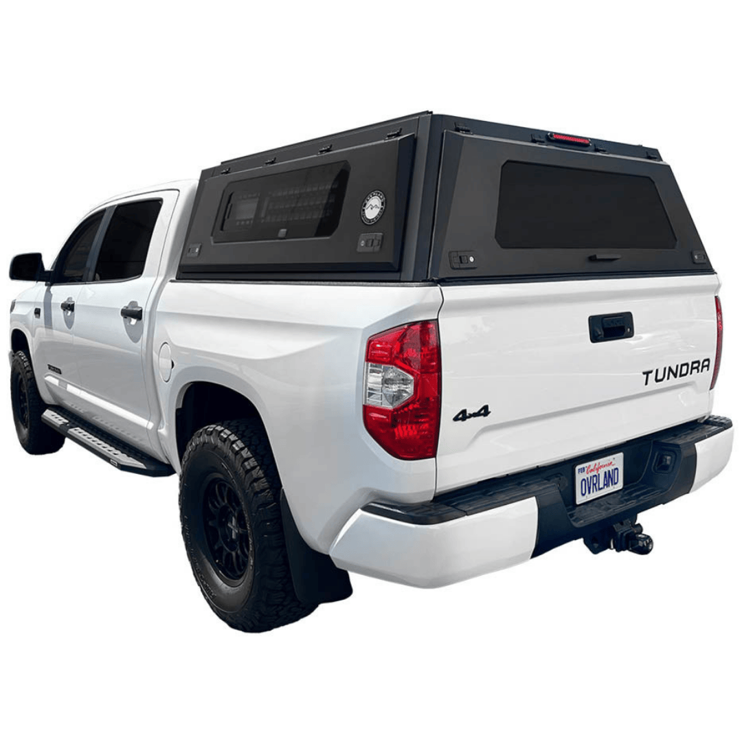 Overland Vehicle Systems Truck Cap for 2007 to 2021 Toyota Tundra - 5.5 ft.  Bed with Sliding Window Panels