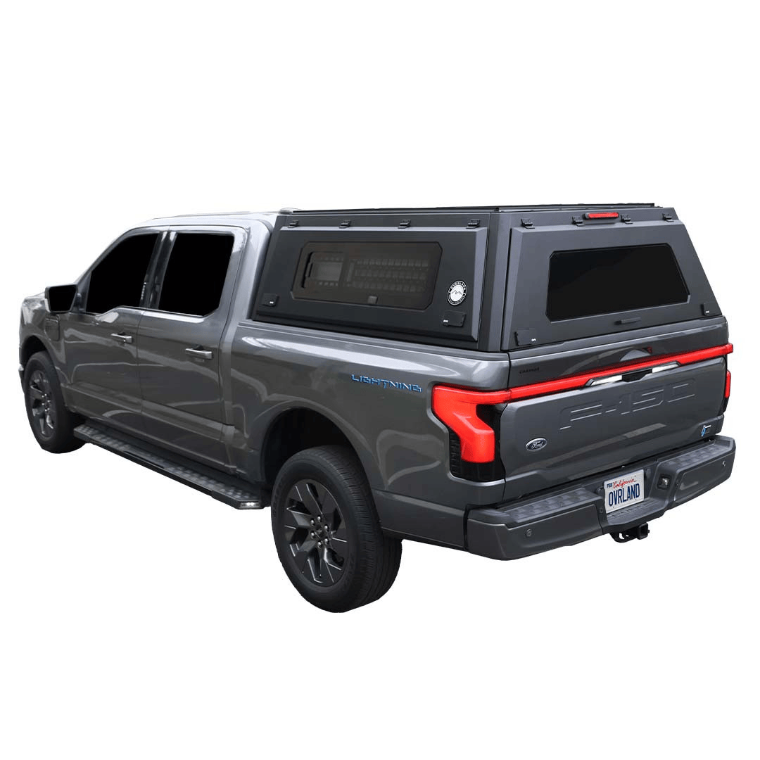 Overland Vehicle Systems Truck Cap for 2021 to 2026 Ford F-150 5.5 ft. Bed with Sliding Window Panels