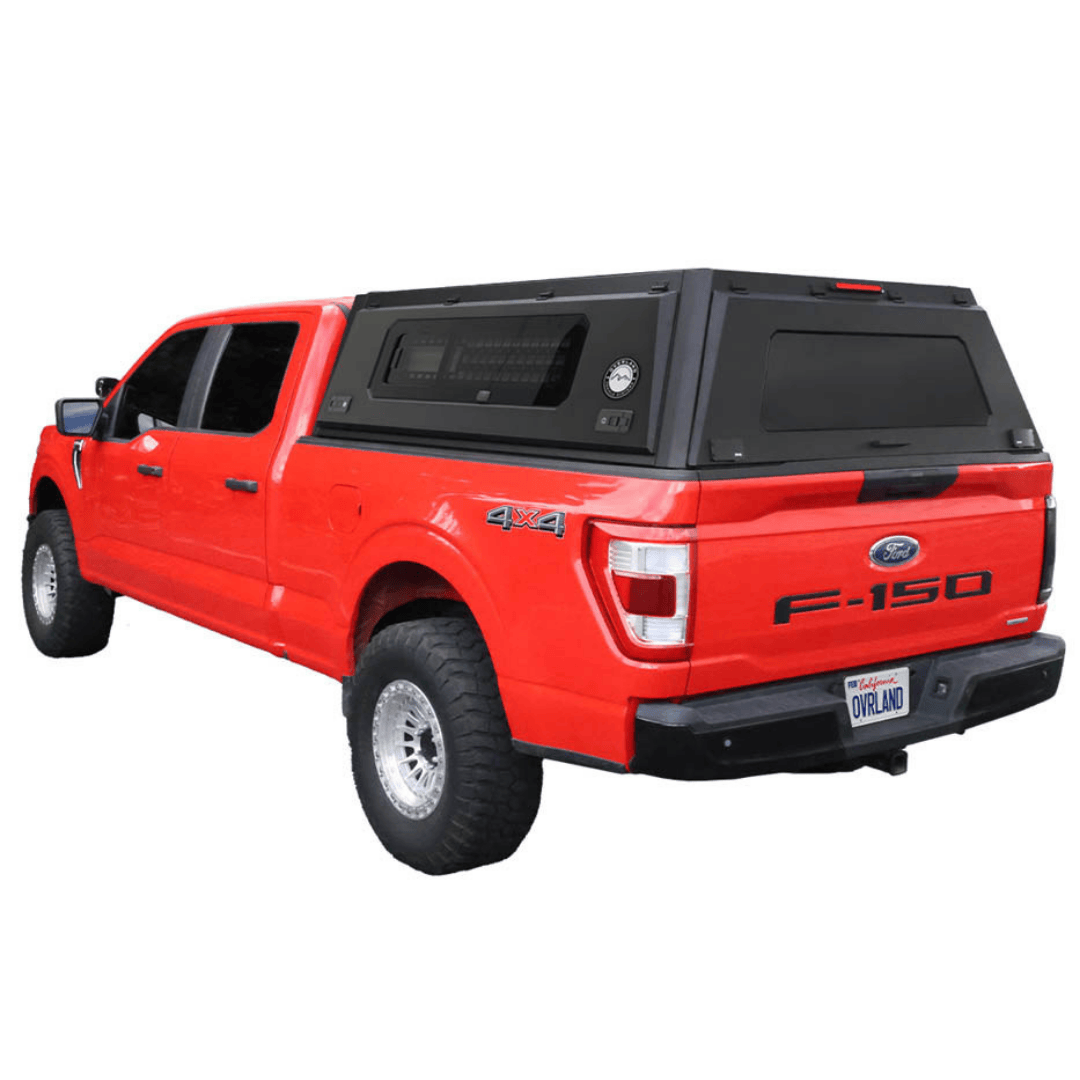 Overland Vehicle Systems Truck Cap for 2021 to 2026 Ford F-150 6.5 ft. Bed with Sliding Window Panels