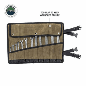 Overland Vehicle Systems Wrench Tool Roll - #16 Waxed Canvas Storage Top Flap
