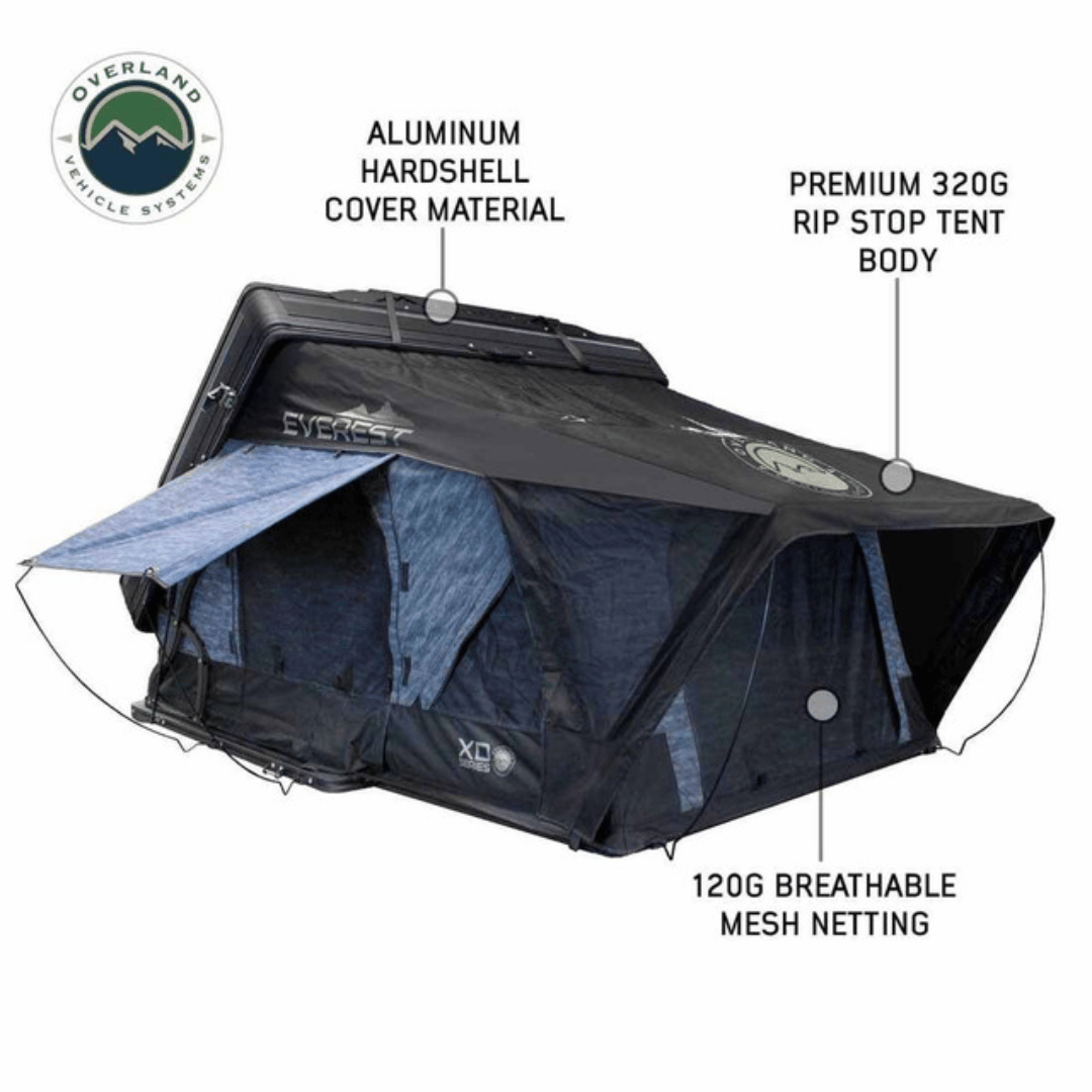XD Everest Roof Top Tent | Durable Cantilever Hard Shell | Blue