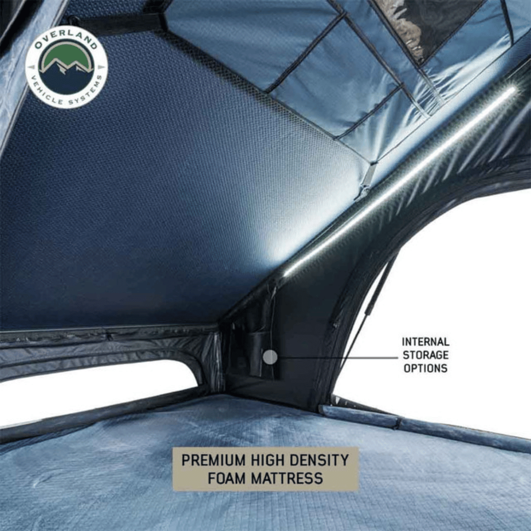 Overland Vehicle Systems XD Lhotse Clam Shell Aluminum Hard Shell Roof Top Tent Foam Mattress