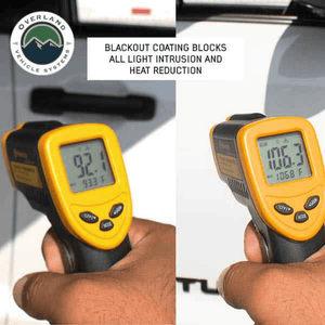 Overland Vehicle Systems XD Nomadic 180 Degree Awning blackout coating temperature difference