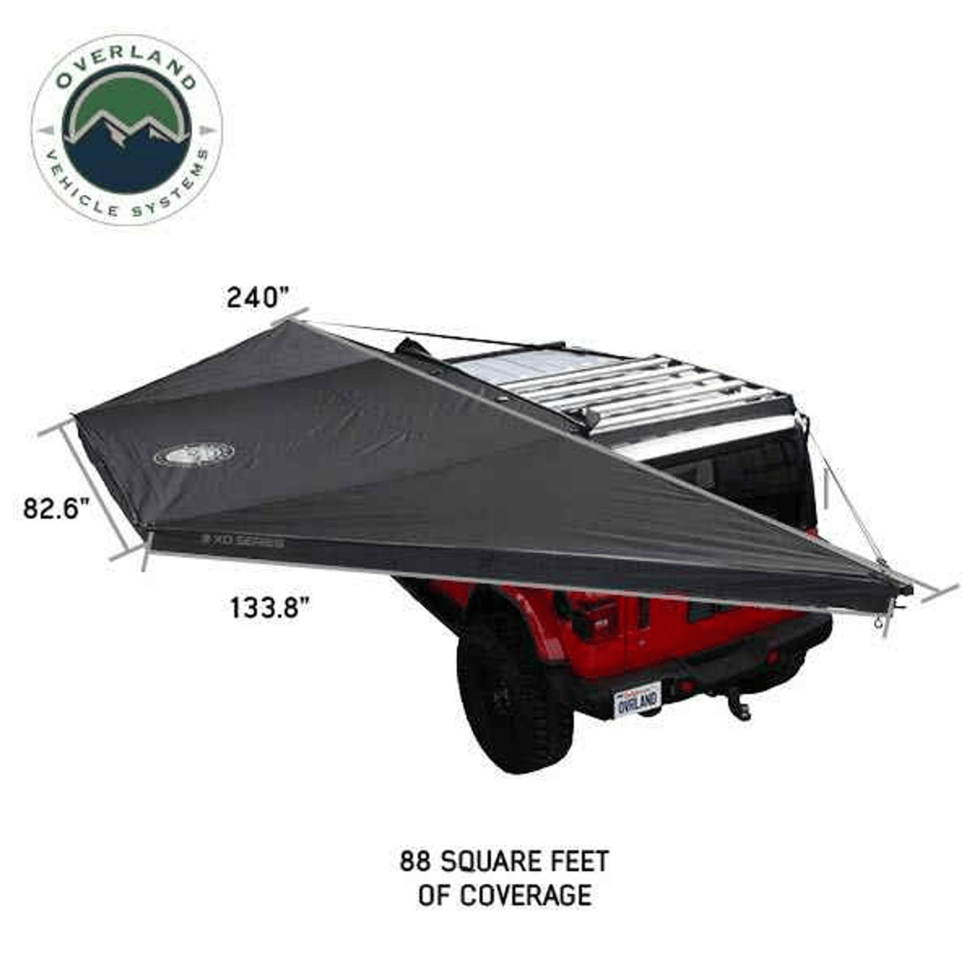 Overland Vehicle Systems XD Nomadic 180 Degree Awning coverage area