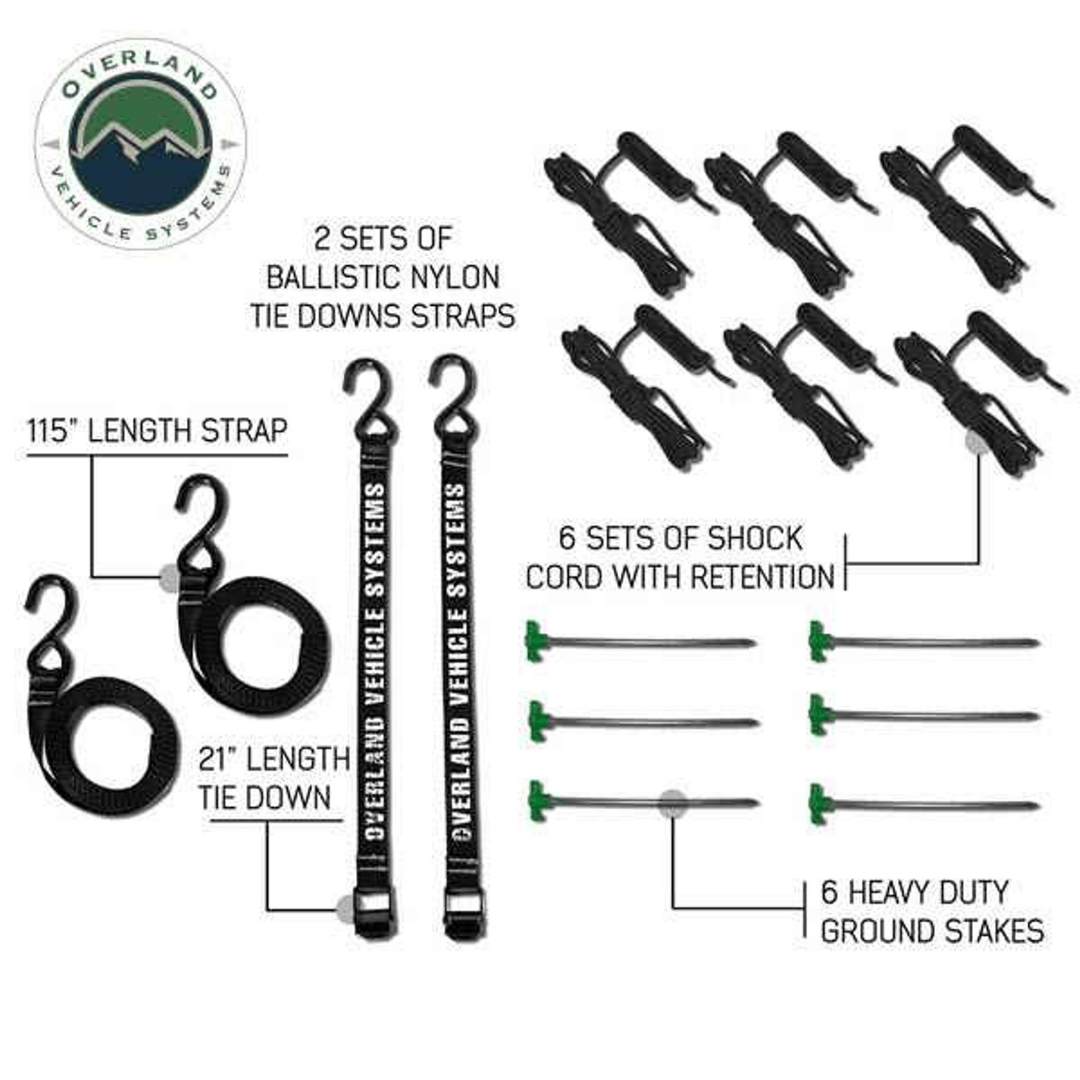 Overland Vehicle Systems XD Nomadic 180 Degree Awning inclusions