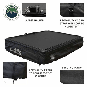 Overland Vehicle Systems XD Sherpa Hybrid Soft Shell Roof Top Tent heavy duty