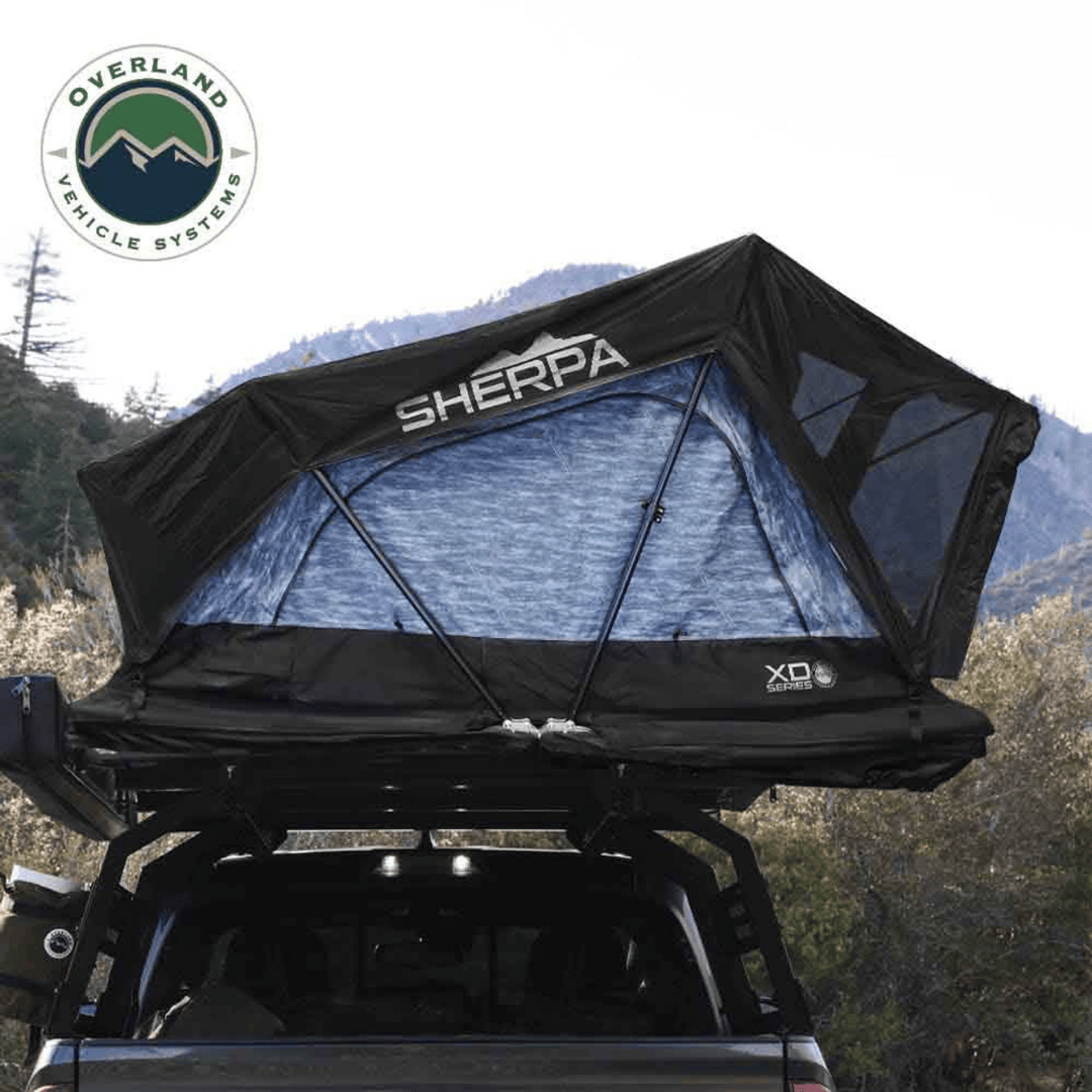 Overland Vehicle Systems XD Sherpa Hybrid Soft Shell Roof Top Tent in use