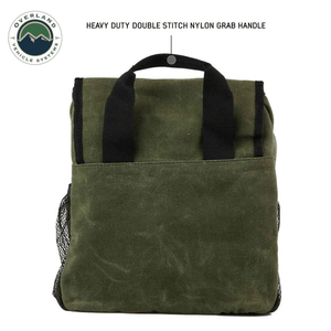 Overnight Bag with Handle & Straps - #16 Waxed Canvas Storage Nylon Handle