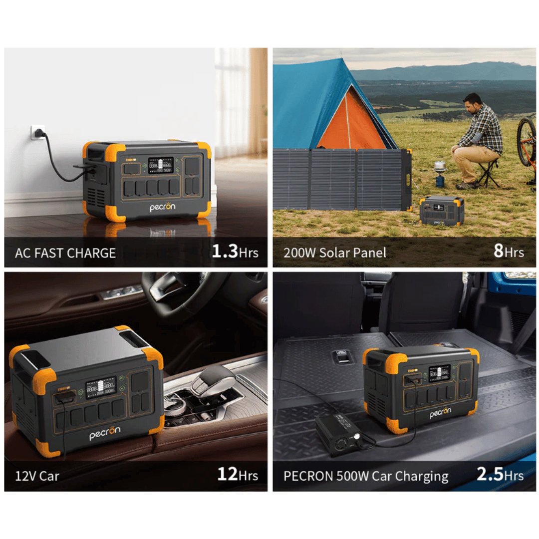 PECRON E1000LFP Multiple Charging Options