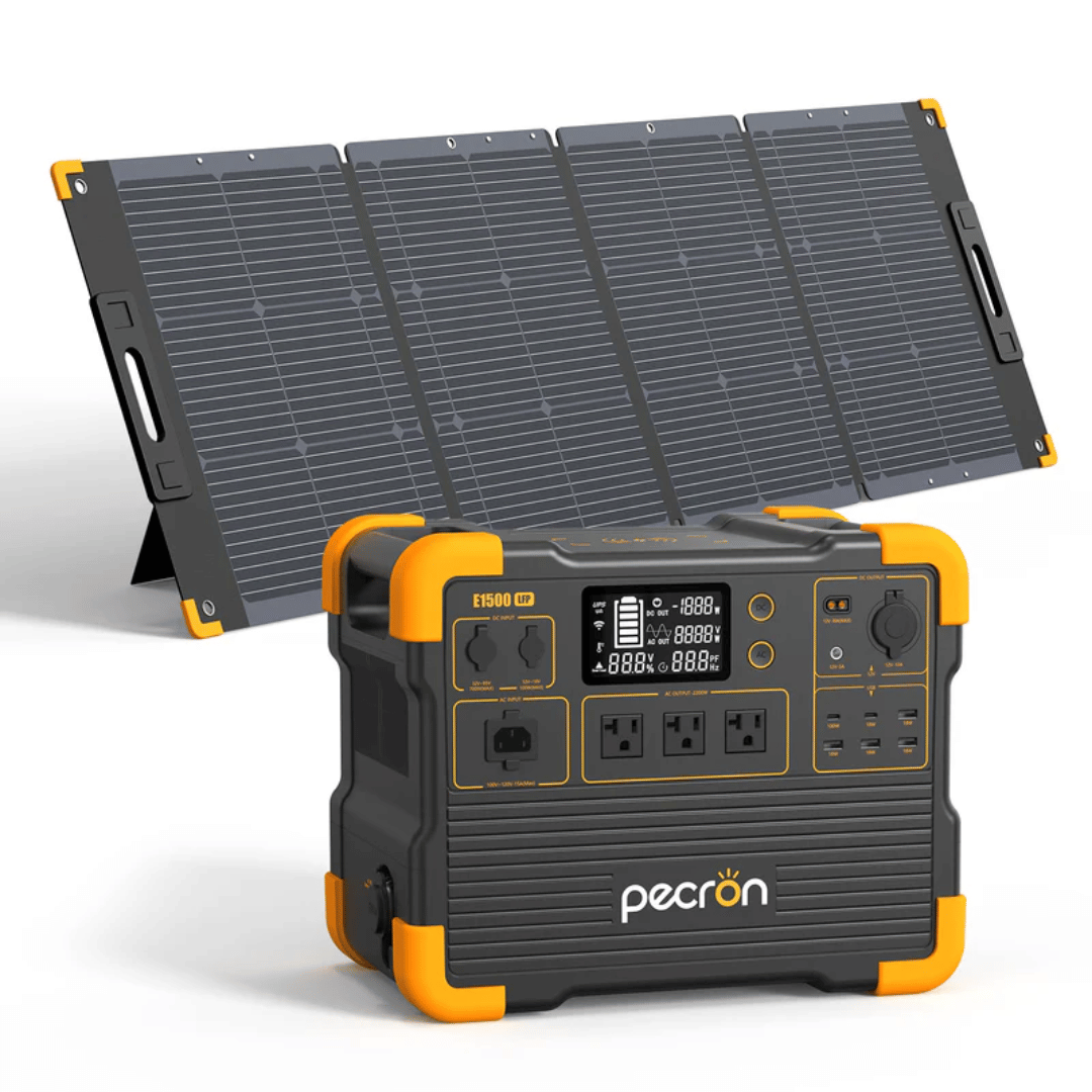PECRON E1500LFP + 200W Solar Panel Kit