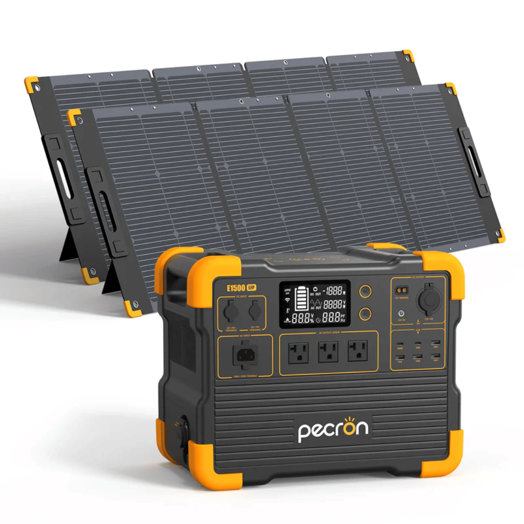 PECRON E1500LFP + 2x 200W Solar Panel Kit