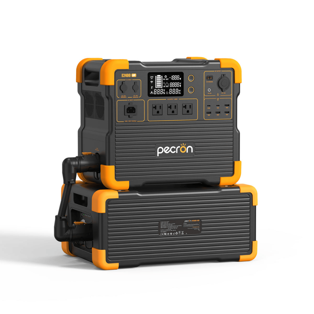 PECRON E2400LFP Portable Power Station with EP3000-48V Battery