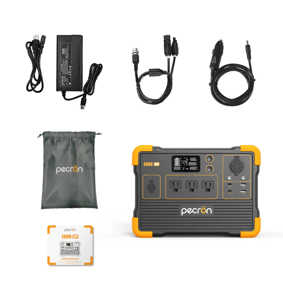 PECRON E600LFP Portable Power Station Inclusions