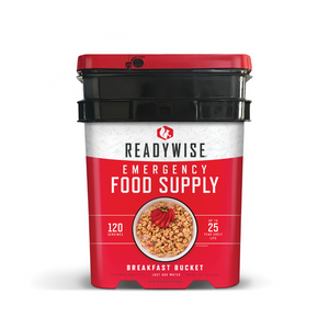 ReadyWise Emergency Food Supply - Breakfast Only Grab and Go Bucket (120 Servings)