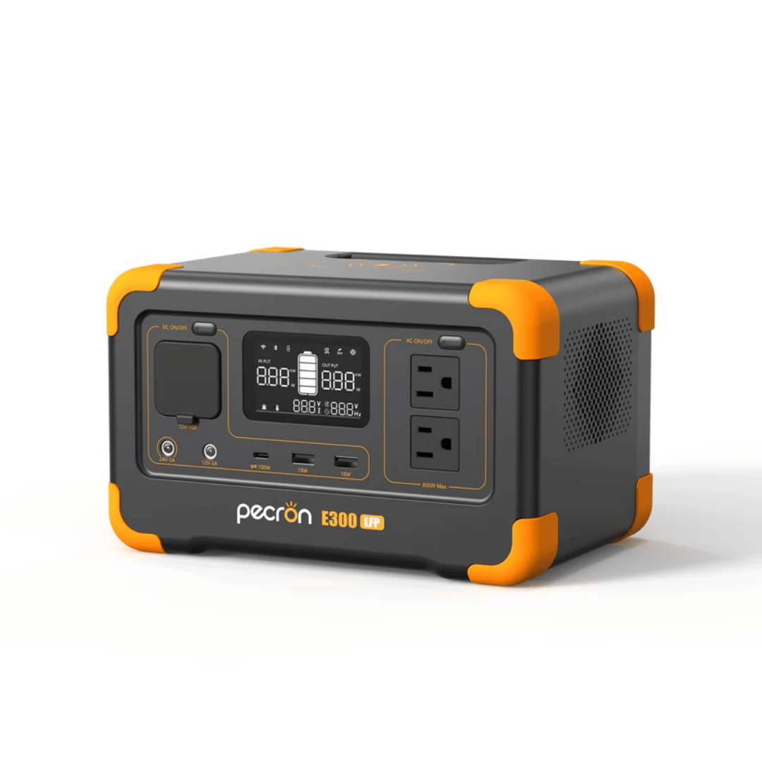 PECRON E300LFP Portable Power Station Front Side View