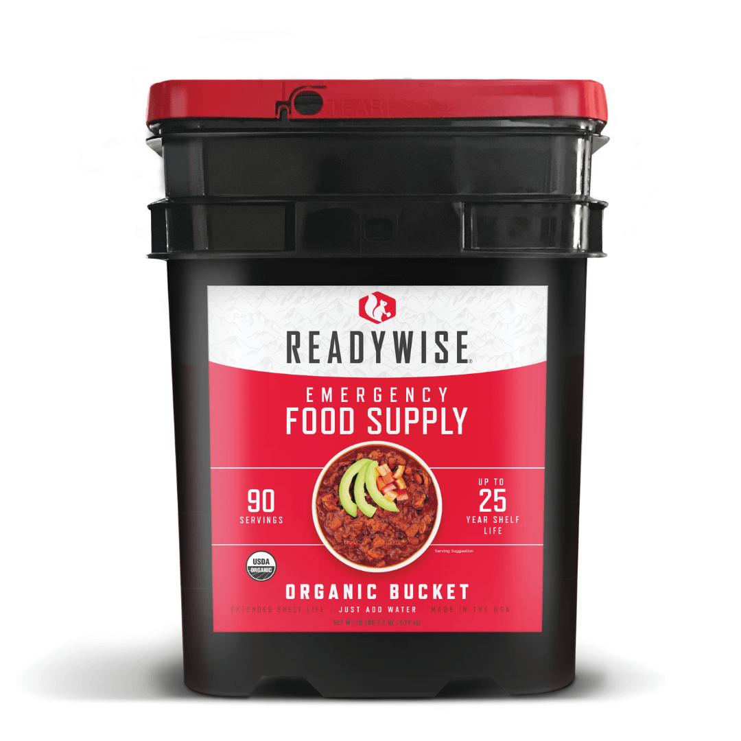 ReadyWise Emergency Food Supply - Organic Bucket (90 Servings)