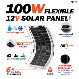 Rich Solar - 100 Watt 12V Flexible Solar Panel